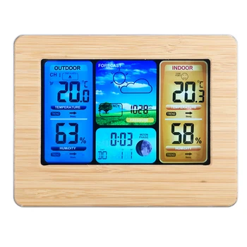 

Wireless Weather Clock Digital Thermometer Wireless Sensor Forecast Temperature Hygrometer Weather Station Wireless Alarm Clock
