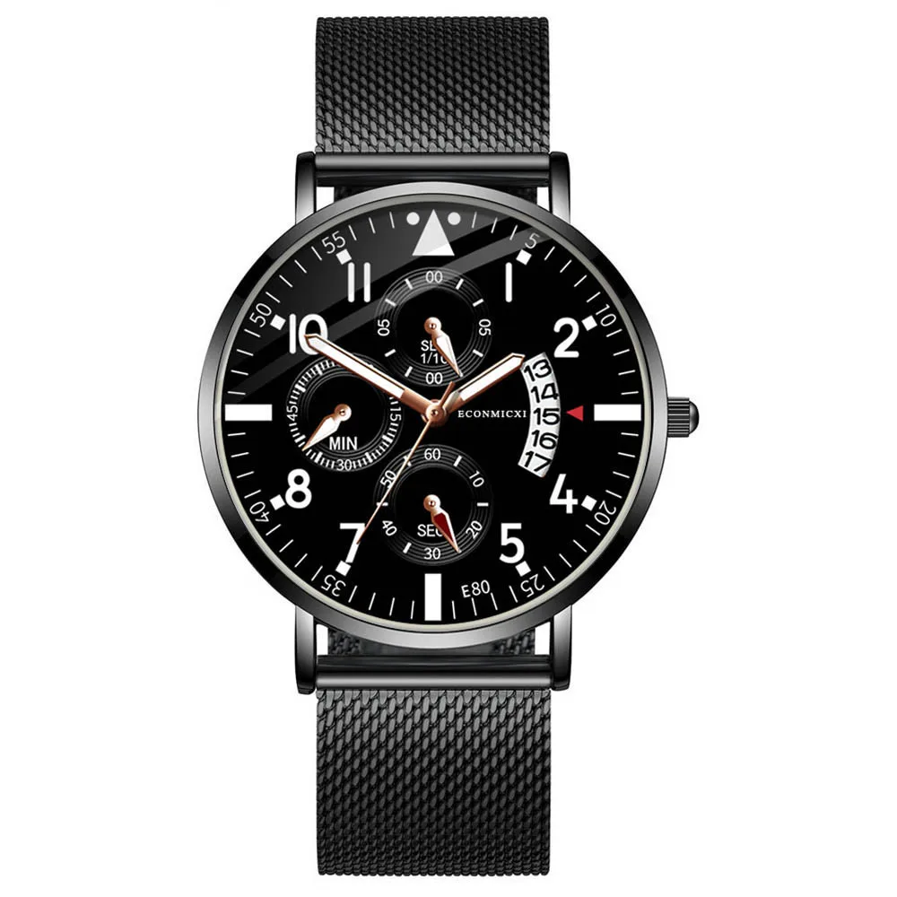 

Luxury Men's Quartz Analog Watch Fashion Ultra Thin Waterproof Round Alloy Band Wristwatch Relogios Masculino Christmas Gifts