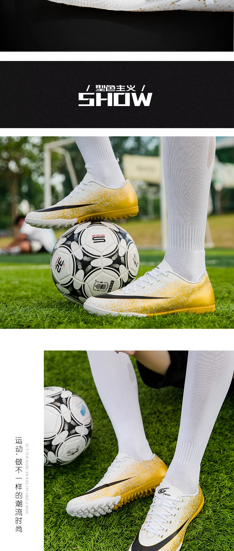 ZHENZU Soccer Shoes Professional Football Boots Suferfly Cheap Futsal Sock Cleats Training Sport Sneakers Zapatos De Futbol