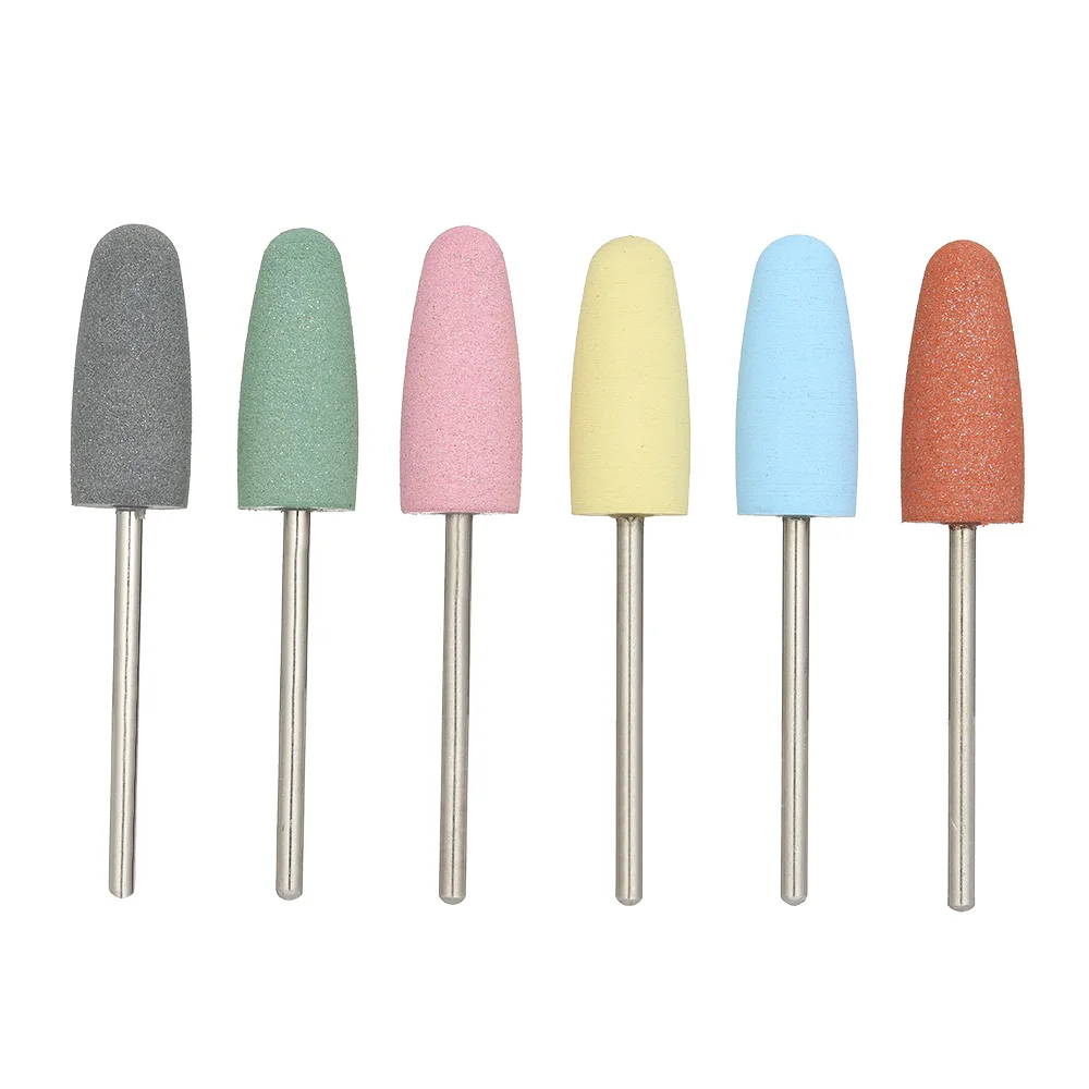 

2019 New 6pcs Rubber Nail Drills Bits Nail Buffer Cuticle Cutter for Electric Nail Drill Portable Manicure Pedicure Tools