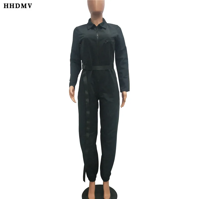 HHDMV, нейтральный минимализм, Рабочие комбинезоны с длинным рукавом, с отворотом, на молнии, чистый цвет, простые зауженные комбинезоны, длинные штаны
