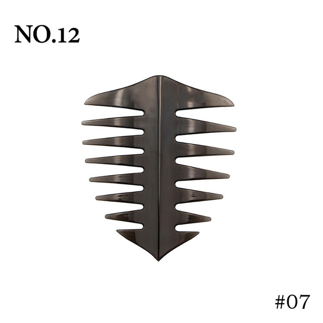 Teeth Double Side Tooth Combs Barber Hair Dyeing Cutting Coloring Brush Fish Bone Shape Hair Brush Man Hair Styling Tool