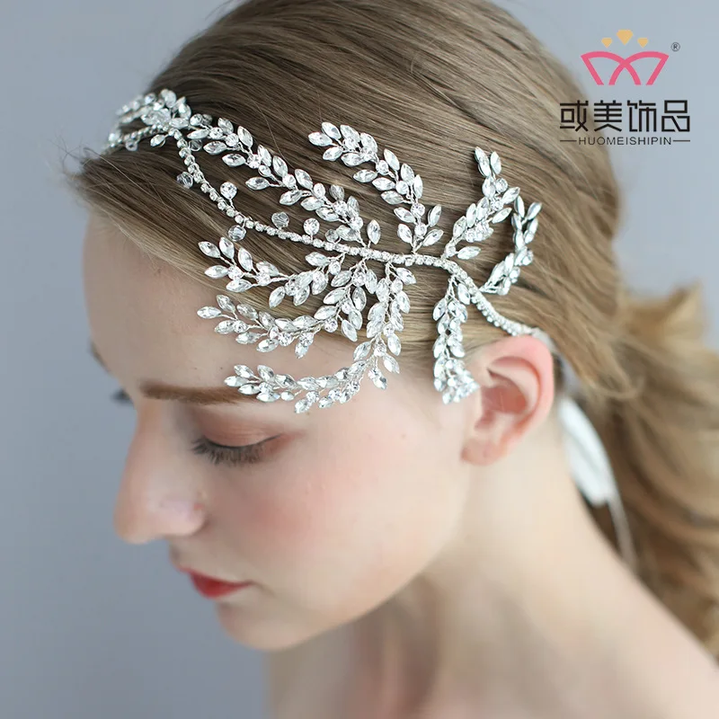 

Fashion Bride Ornaments Wedding Dress Decorate Wedding Hair Accessories Luxury Rhinestone Crystal Hair Women Headwear D2321