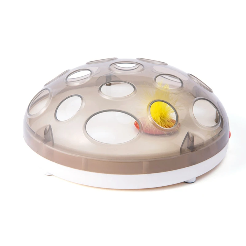 

Top-Interactive Funny Toys for Cat Electric Feather Teaser Cat Toy Exercise Chaser Training Cat Toy Rechargeable Maglev Bouncing