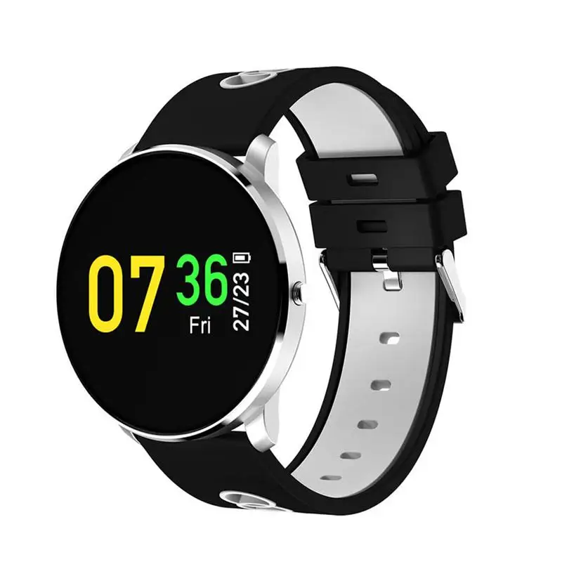 Bluetooth Smart Band красочный дисплей пульсометр кровяное Кислородное давление фитнес-трекер напоминание умный Браслет(серебристо-серый