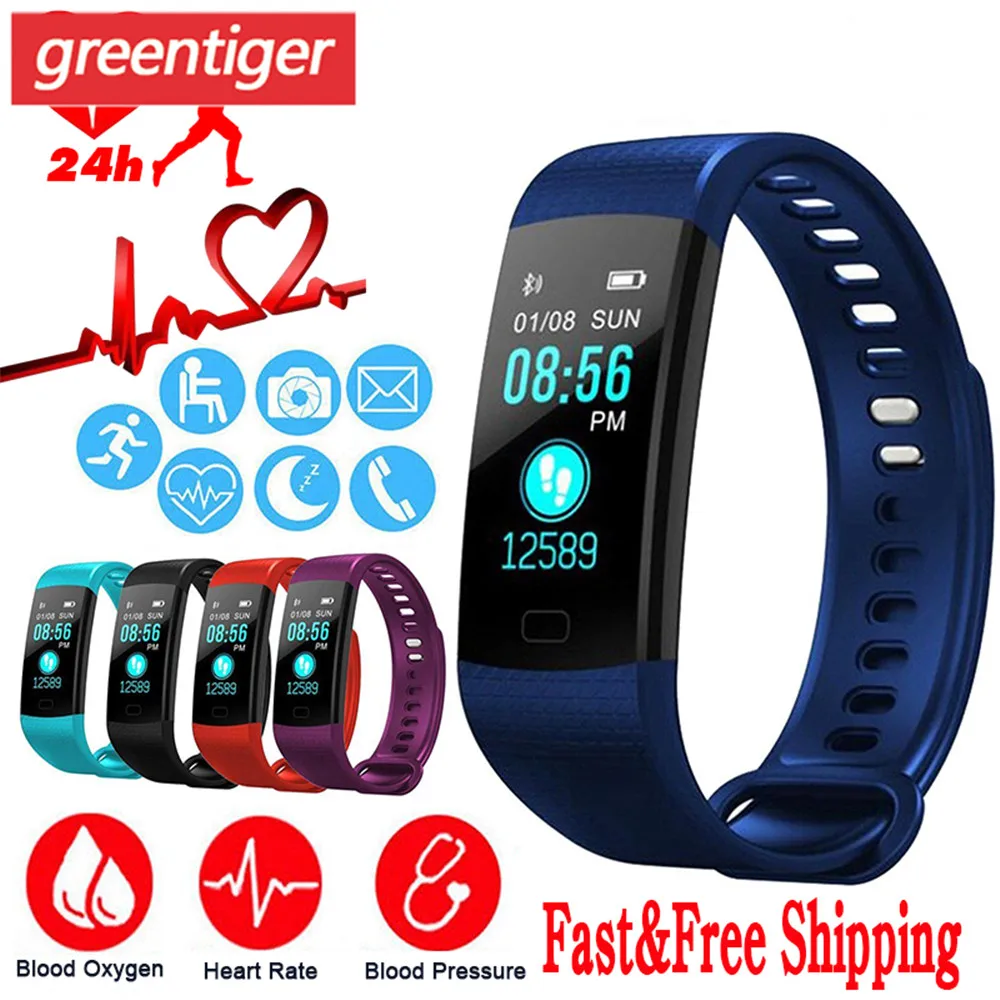 Y5 Smart Band Color Screen Wristband Heart Rate Monitor Wristband