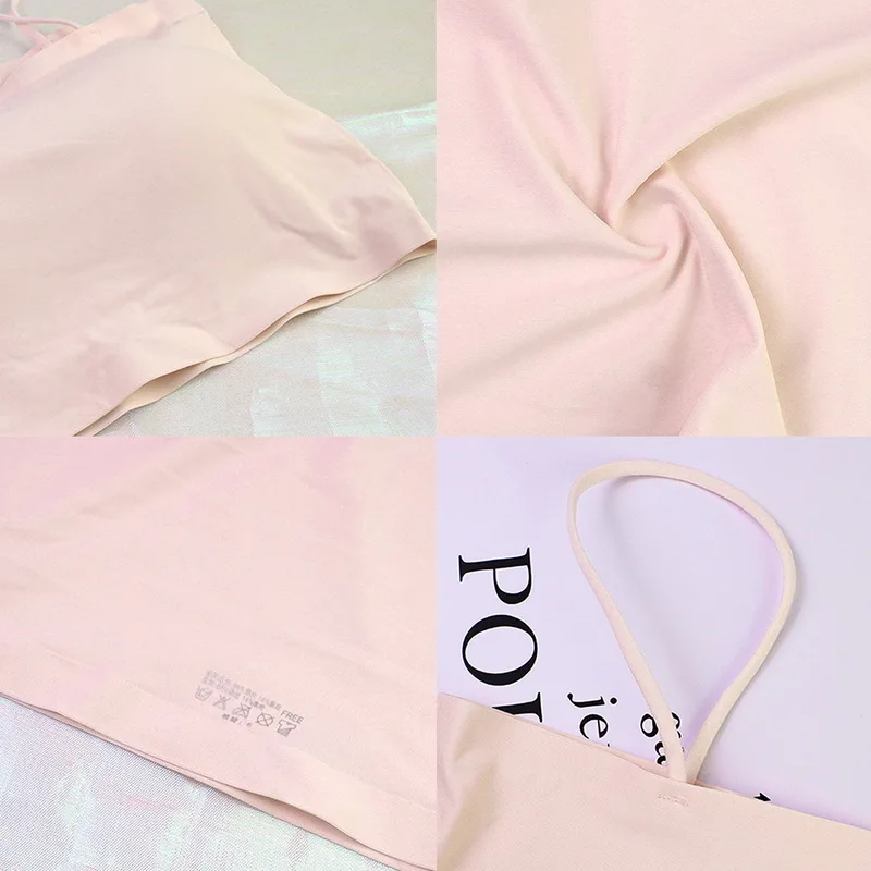 Vertvie женские безрукавки Безшовные топы бюстгальтер сексуальные Съемные мягкие