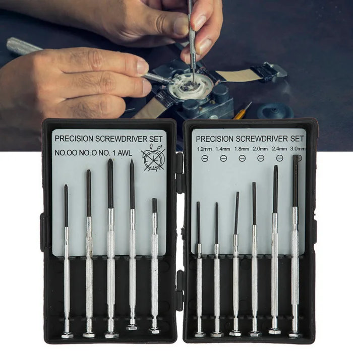 11 Pcs/Set Tool Repair Tool with Magnet Professional Screw Repair Cases Table Accurate for Watchema P7Ding