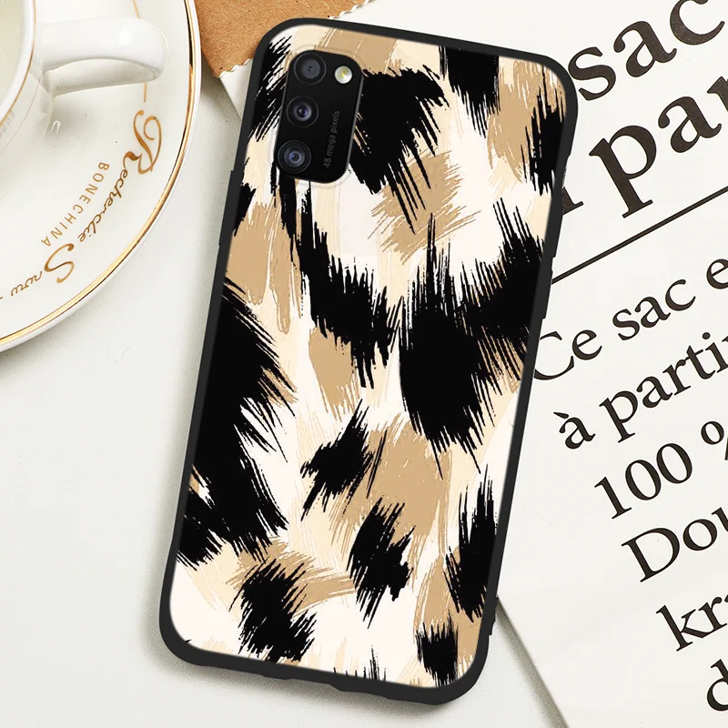 Leopard Phone Case For Samsung Galaxy A41 a41 Case Cute Cat Cover For Samsung A 41 a 41 Flame Butterfly Flower Phone Capa 6.1" kawaii samsung cases Cases For Samsung