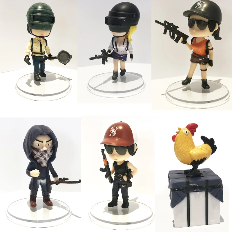

PUBG Figure Action pvc toys Player Unknowns Battle Grounds Model Doll PVC 9cm Game Figurin cake ornament