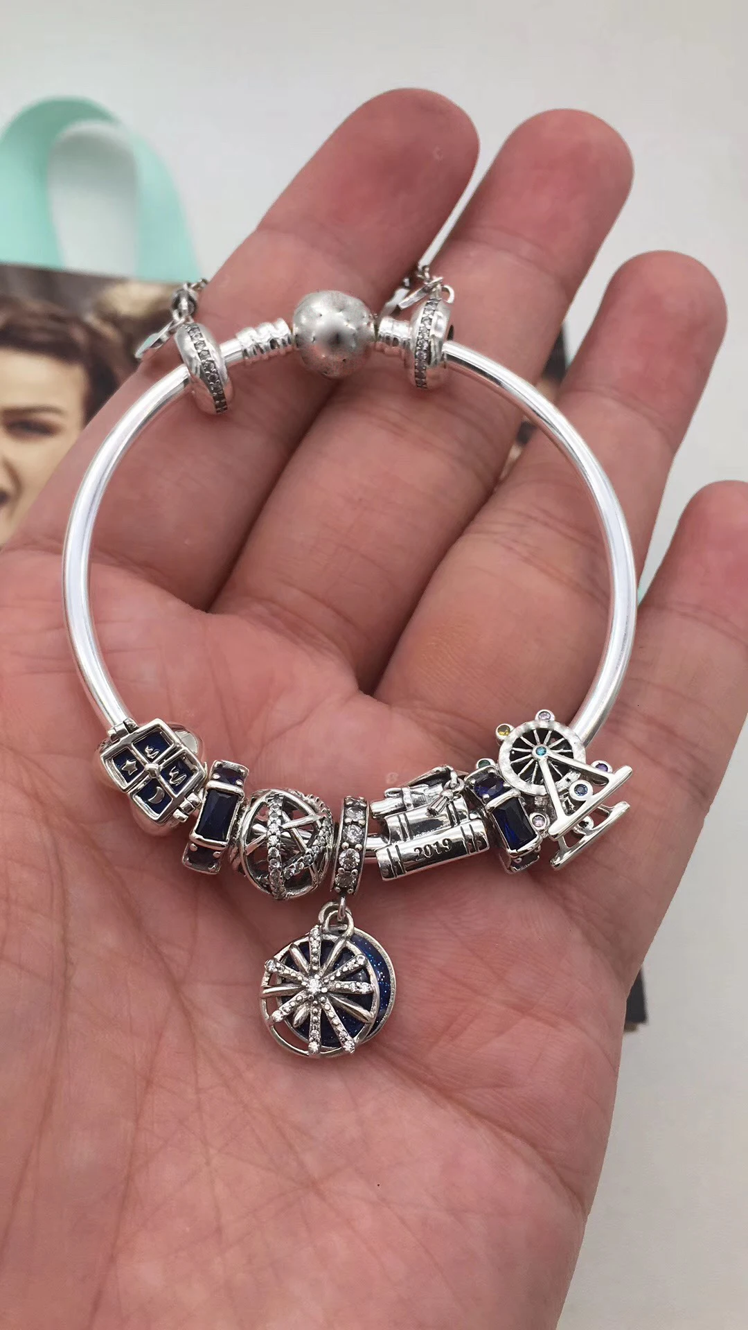 loja de alta qualidade 1:1 100�5 sterling silver ferris wheel design pulseira frete granite