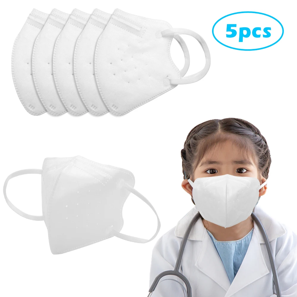 

5 PCS Kid's Masks Air Purifying Dustproof Vented Face Mask Respirator Children Mouth Masks for Outdoor Activities