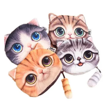 

Local stock US New Coin Bag Purse Fashion Cute Small Tail Cat Coin Purse Wallet With Zipper