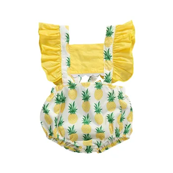 

Newborn Baby Girls Romper Ruffle Hollow-Out Jumpsuit Summer Casual Style Clothes