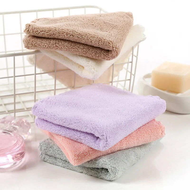 Microfiber Towel Hand Towel Microfiber Hand Towel High Density Coral Velvet 25*25cm Small Square Towel Hand towel microfiber Child Washcloth