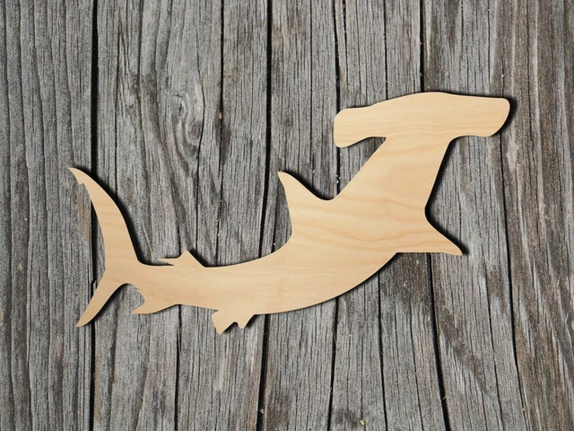 Popper Fishing Lure Shape, Unfinished Wooden Cutout