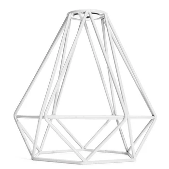 

Creative Iron Wire Cage Hanging Lamp Shade Pendant Light Chandelier Lampshade Lamps Covers Shades 20cm * 20cm Black White Gold