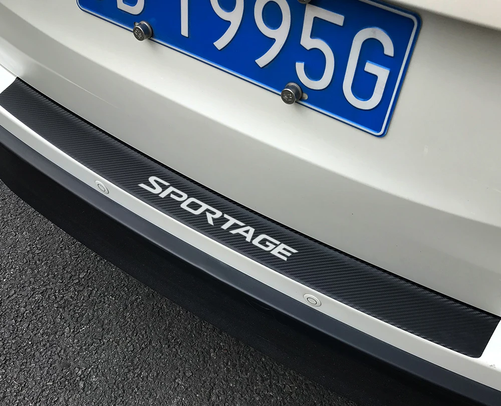 Carbon Car Rear Bumper Stickers For Kia Sportage 3 4 QL Rio 3 4 K2 Optima Sorento Picanto Ceed Forte Cadenza K9 Soul Accessories