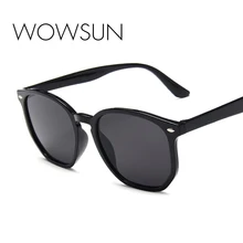 WOWSUN ретро дамы полигон рисовый гвоздь солнцезащитные очки бренд дизайнер mMen солнцезащитные очки A150