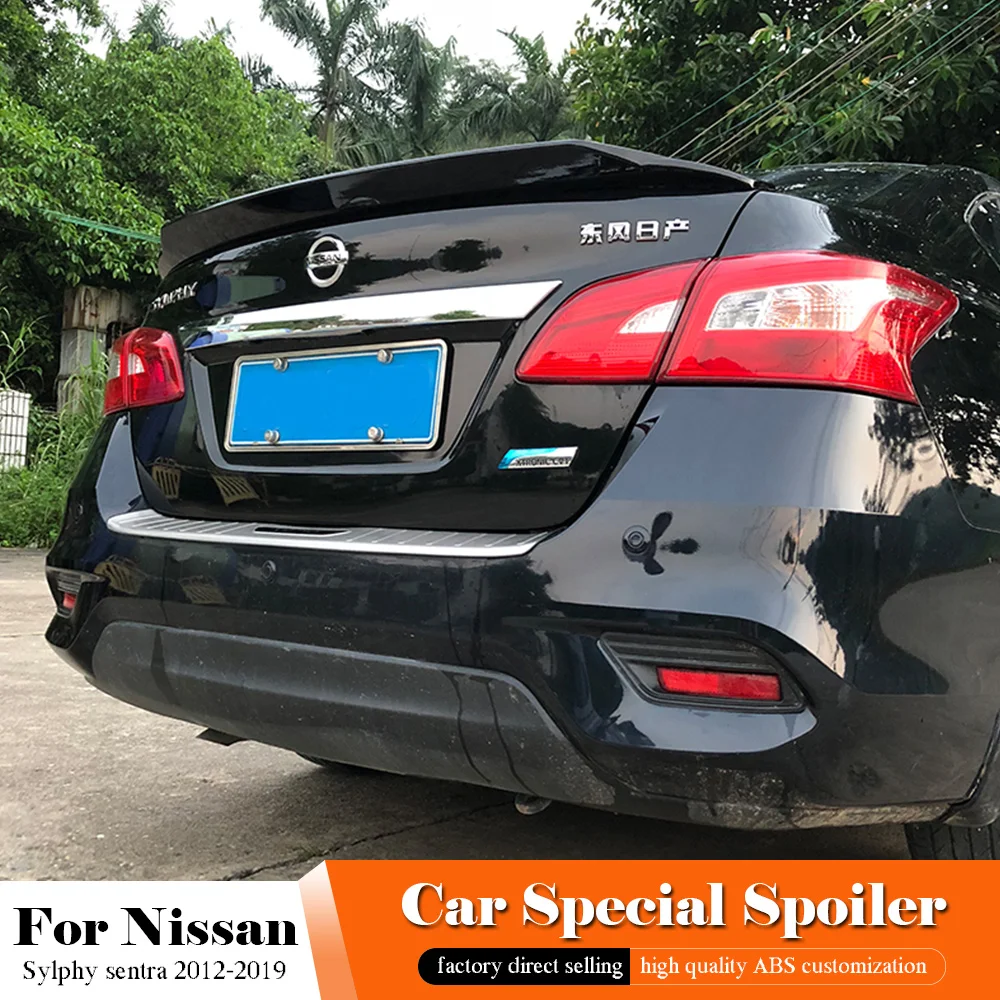 AITWATT для Nissan Sylphy sentra 2012- высококачественный спойлер из углеволокна задний Багажник крыло багажника задний спойлер на крышу черный спойлер