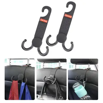 

2 PCs/Set Car Headrest Hook With Cup Holder Drink Hook Multi-function Baby's Feeding Bottle Hook Chair Back Hidden Storage Hook