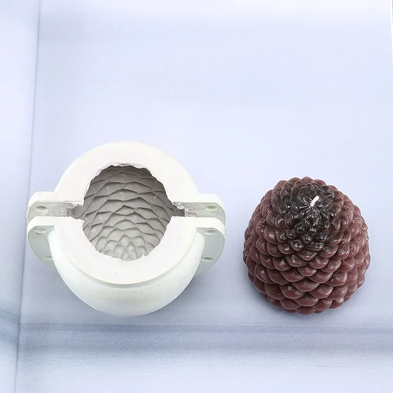 DIY ароматическая свеча 3D шишка силиконовая форма Рождественская елка Рождественская фруктовая свеча 3D свеча форма DIY свеча