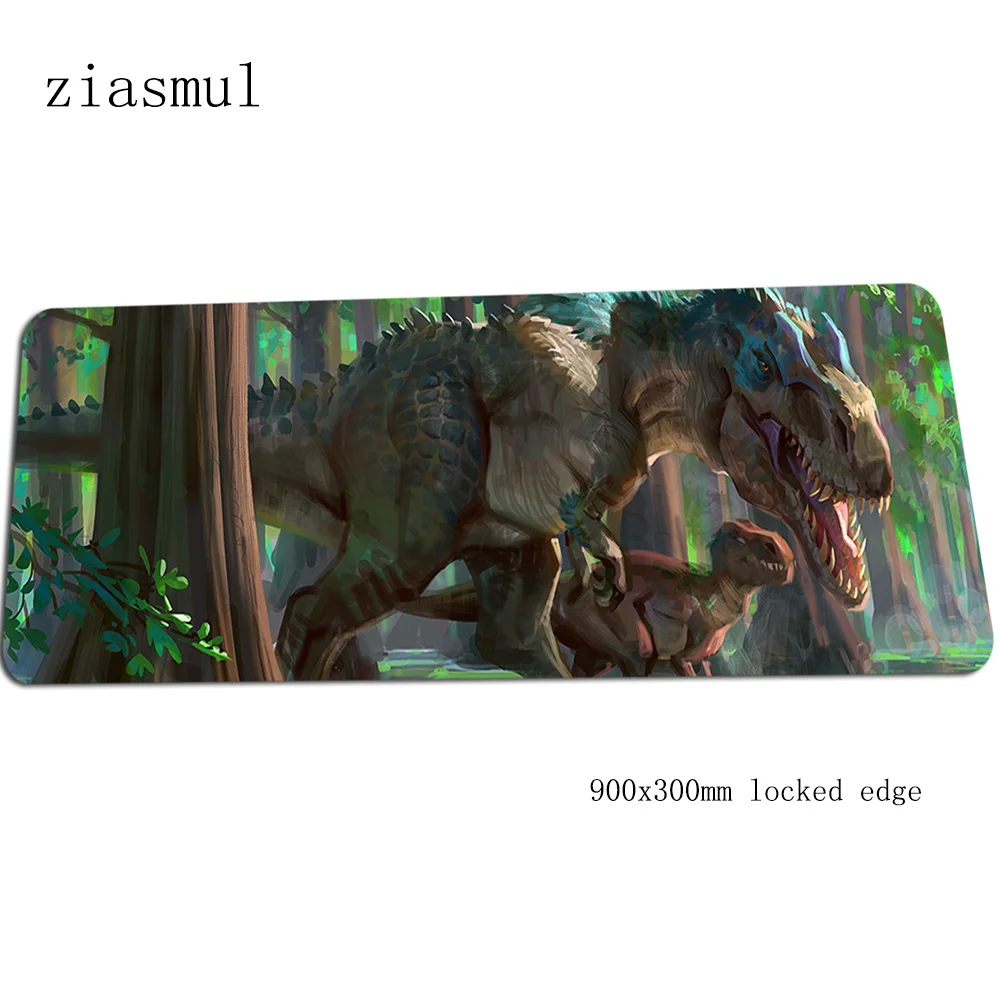 Игровой коврик для мыши с динозавром, высокое качество, 900x300x3 мм, игровой коврик для мыши, большие аксессуары для ноутбуков, профессиональный коврик с HD принтом - Цвет: Size 900x300x3mm