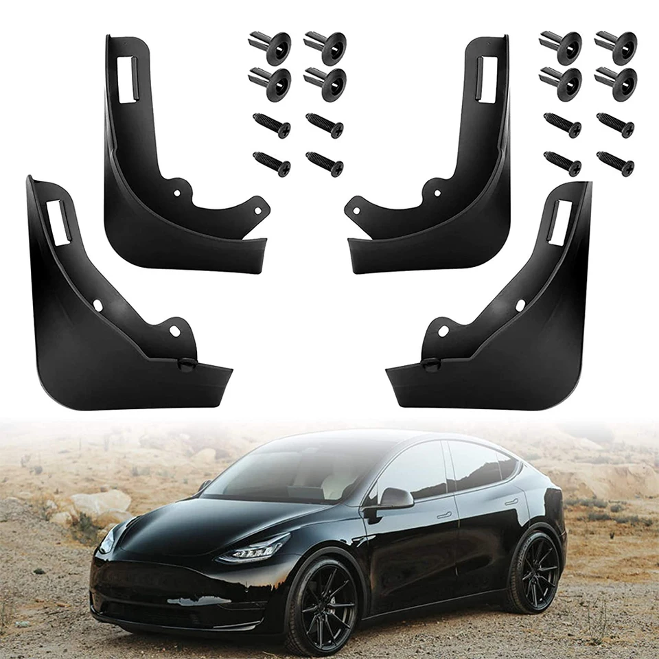High Quality Matte Black Splash Guards Mud Flaps Mudguards for Tesla Model Y  No Need to Drill Holes Model 3 Y Fender Mud Guard - AliExpress