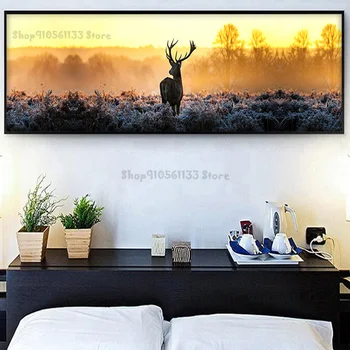 

5d photo Round Diamond Painting Natural scenery, forest deer Full Drill Square Mosaic Home Decor Handmade Embroidery Gift GG2289