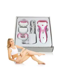 Портативный эпилятор, Электрический эпилятор, электрический шлифовальный станок для ног, бритва со съемной головкой, светильник с индикатором заряда