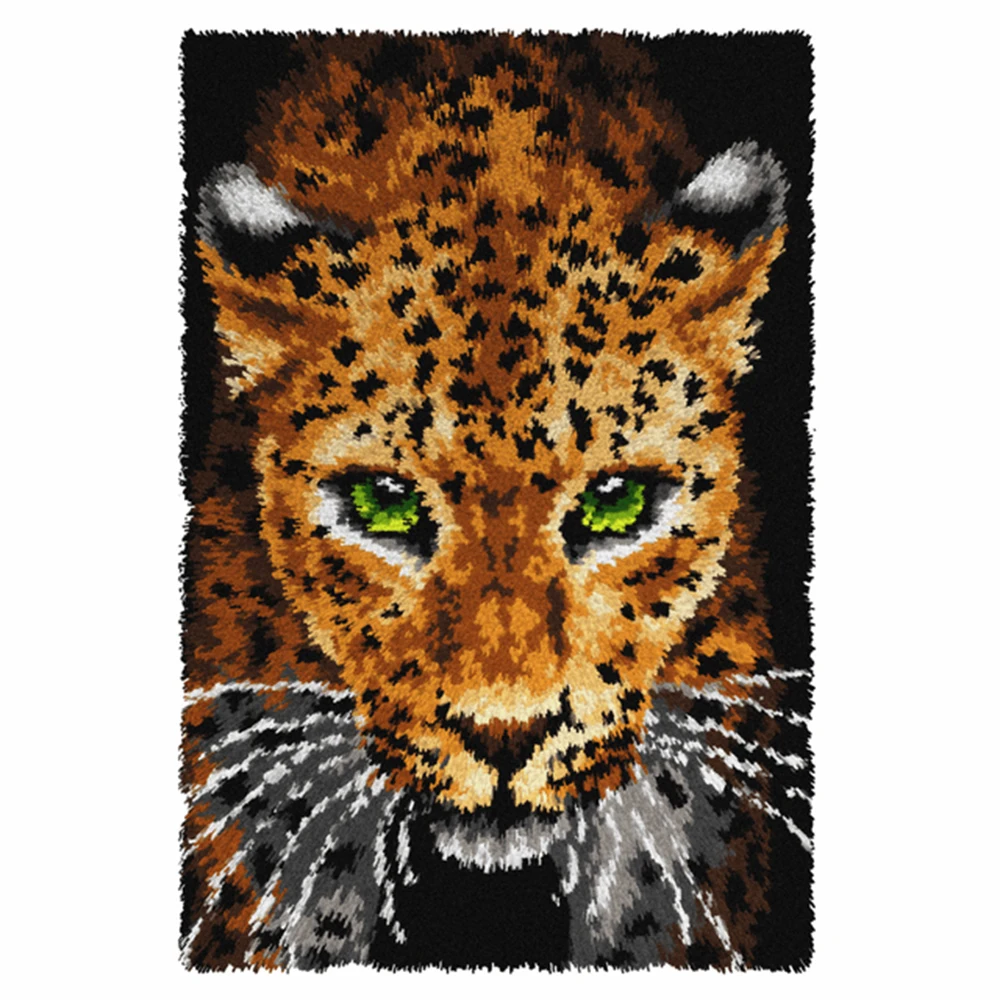 PROD 1005003364768187 Large Latch hook rug kits with Pre-Printed
Pattern Cross stitch kit Canvas for embroidery Leopard Home decoration
DIY carpet