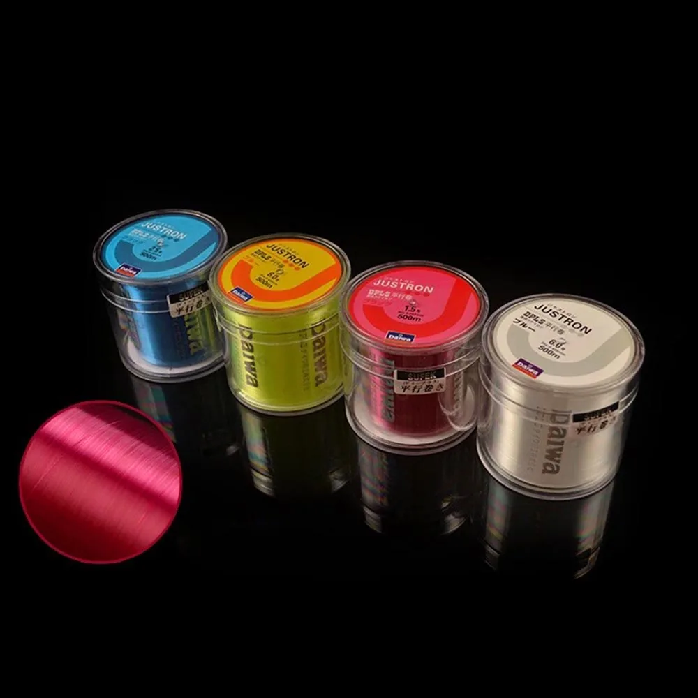Daiwa 500m Fishing Line Justron Nylon Super Strong Wear-resistant 2LB - 40LB 7 Colors Japan Road pole nylon line for sea poles Daiwa 500m Fishing Line Justron Nylon Super Strong Wear-resistant 2LB - 40LB 7 Colors Japan Road pole nylon line for sea poles