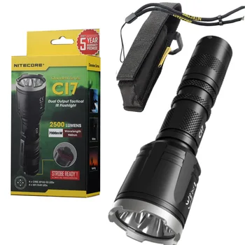 

Nitecore CI7 Dual Output Tactical IR Flashlight 4x CREE XP-G3 S3 + 4x SST-10-IR LEDs 18650 Hunting Outdoor Camping