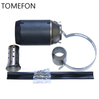 

51mm Motorcycle Exhaust Refit Carborn Fiber AR RACING AKAPOVIC Exhaust Pipe For AR SC Z800 gsxr1000 With DB Killer And Sticker