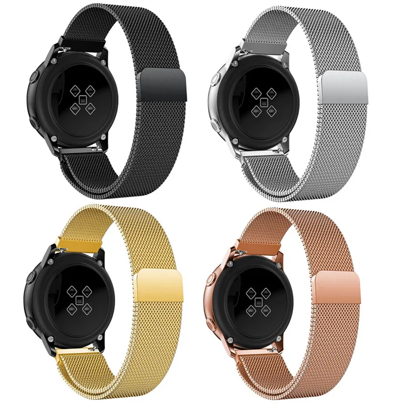 20 мм 22 мм Миланский ремешок для Amazfit Pace Bip 3 Stratos GTS GTR huawei GT 2 GT2 samsung Galaxy Watch Active S2 S3 40 мм 46 мм