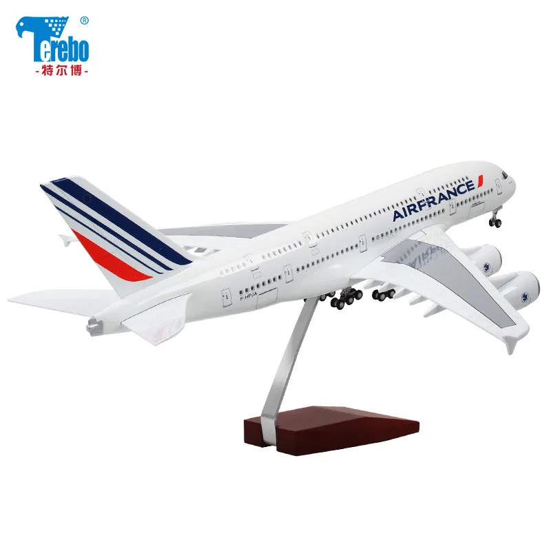 Голосовой Сияющий A380 самолет статическая модель Малайзия авиалиний Франция ОАЭ авиалиний пассажирский самолет модель Airbus
