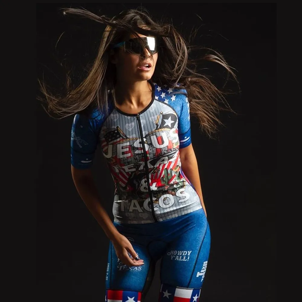 Love The Pain Women's Cycling Jumpsuit Triathlon Skinsuit Speedstream Long Distance Race Running Suit Roupa Ciclismo Feminina