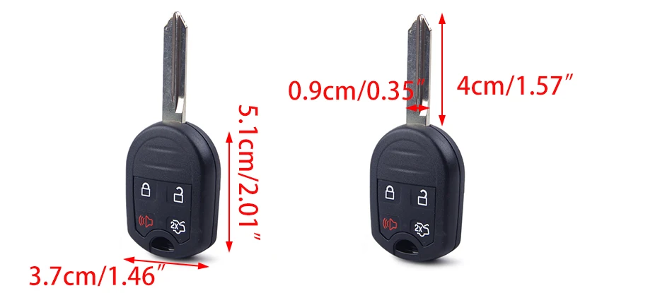 CITALL 4 кнопки дистанционного ключа оболочки чехол брелок подходит для Ford Expedition F150 F250-350 Super Duty Mustang