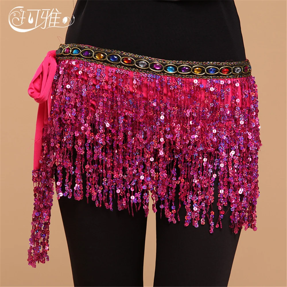 Пояс для танца живота с бриллиантами и блестками Женская цепочка на талию