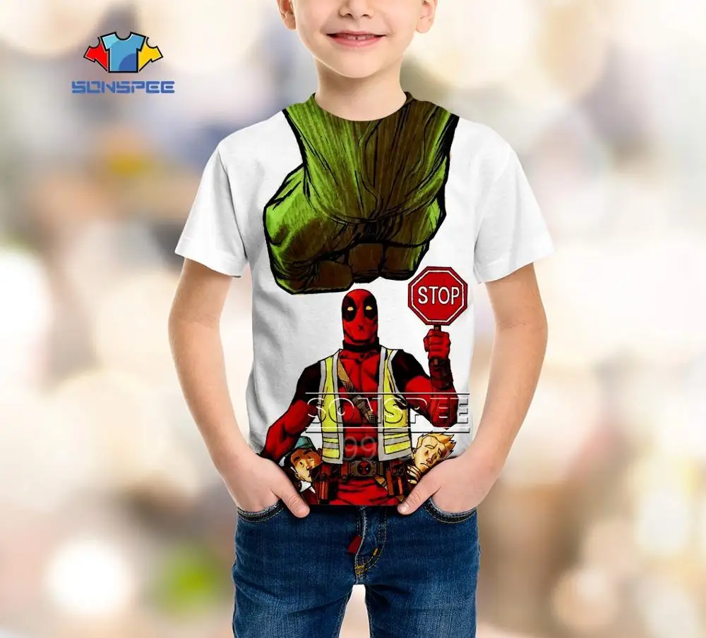 SONSPEE Hulk green Harajuku/уличная одежда для мальчиков и девочек, модная футболка аниме, Повседневная футболка с 3D-принтом, футболки с короткими рукавами, A547