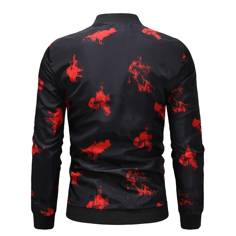 Осенняя и зимняя новая стильная мужская куртка с принтом, AliExpress, модная мужская повседневная куртка с длинным рукавом большого размера