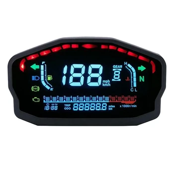 

Universal Motorcycle LED LCD Digital Speedometer Odometer for 2/4 Cylinders