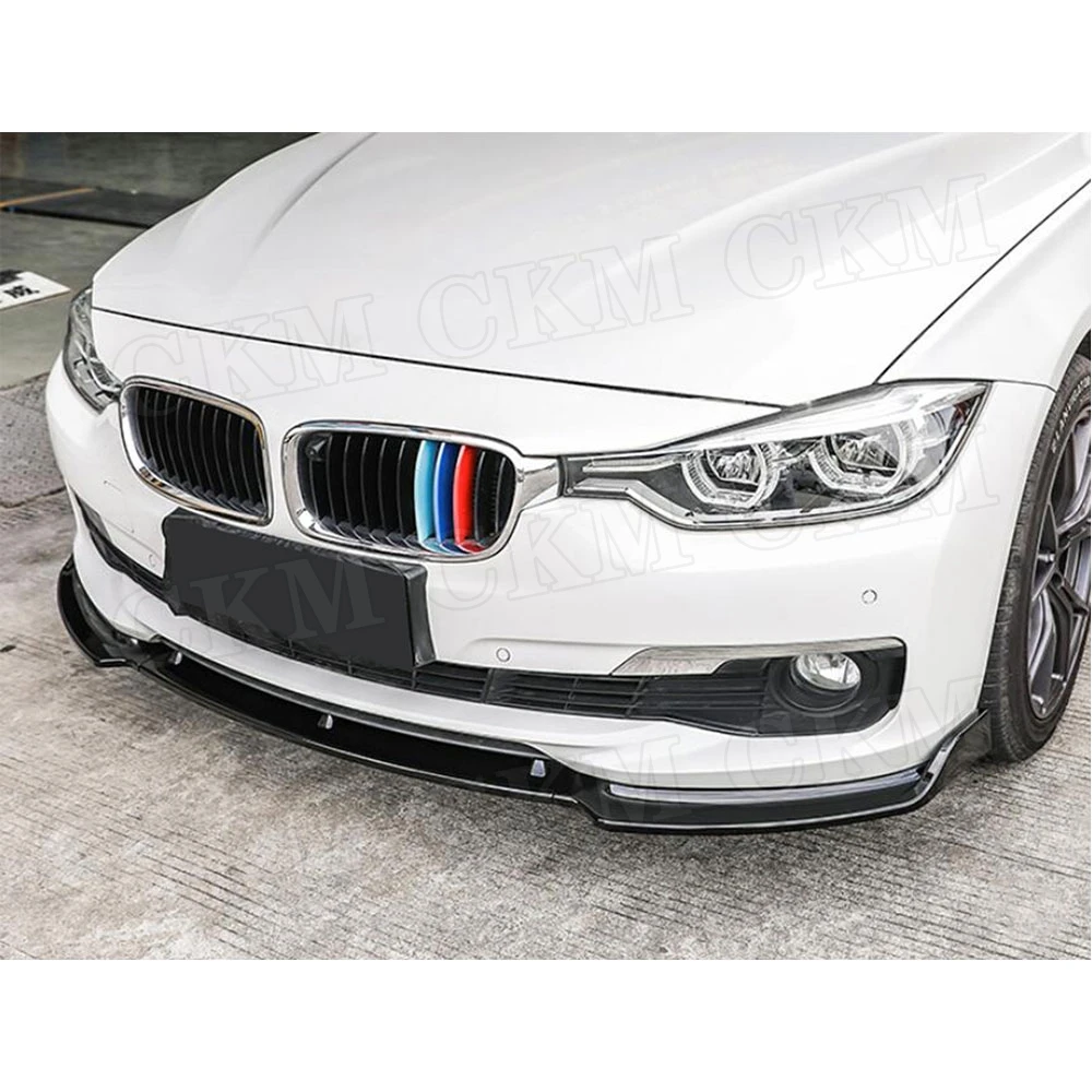 3 шт./компл. ABS передний спойлер для BMW серии F30 F35 стандартный бампер 2012 2018 глянец