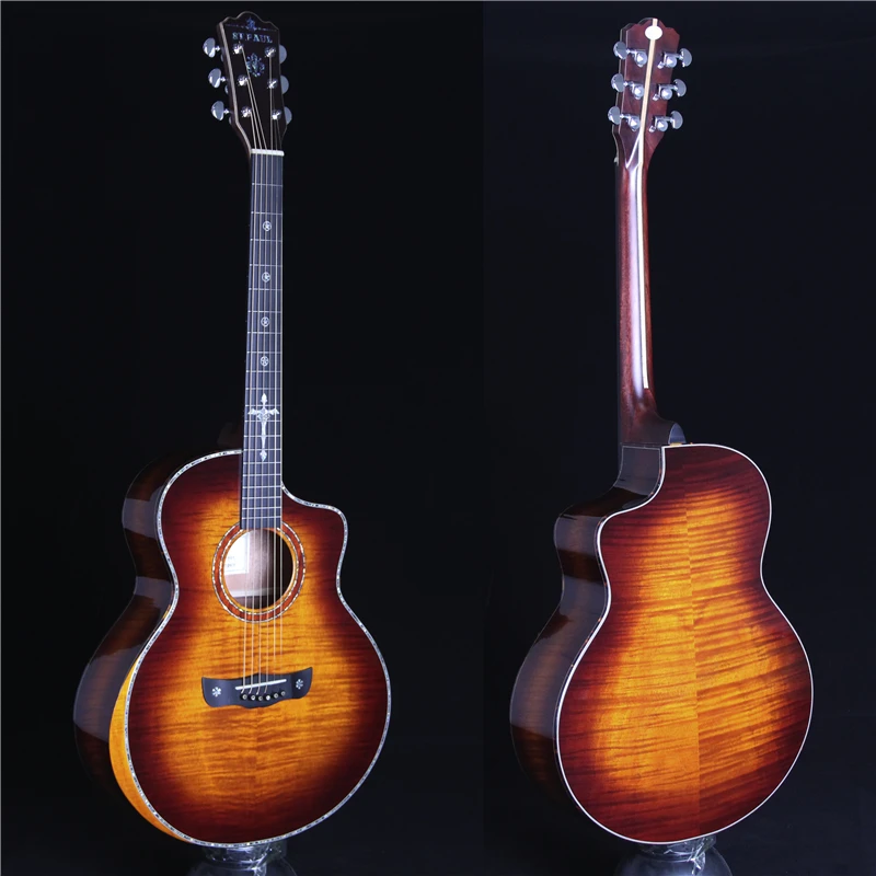 ST.PAUL SCG 90C 40 &quotтвердая Акустическая гитара из древесины клена акустическая