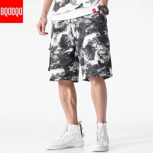 Хлопковые камуфляжные мужские шорты для занятий фитнесом, повседневные модные пляжные мужские шорты цвета хаки, японские летние шаровары, брюки карго