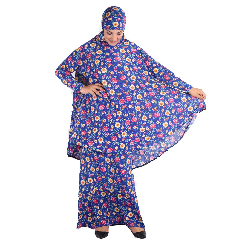 Турецкая мусульманская Женский комплект 2 шт. одежда для молитв Рамадан длинный