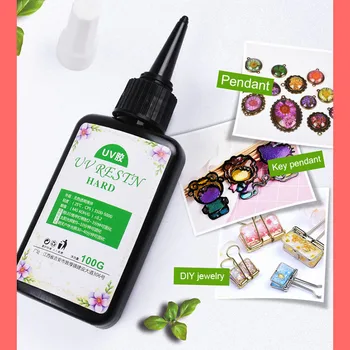 

Quick Drying Ultraviolet Curing UV Resin Hard Glue Solar Cure Sunlight Activated DIY Jewelry Making for Earring Necklace Pendant
