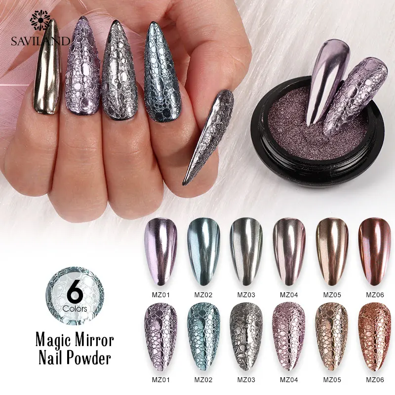 SAVILAND зеркальная блестящая Порошковая голографическая отражающая пигмент DIY Bubble