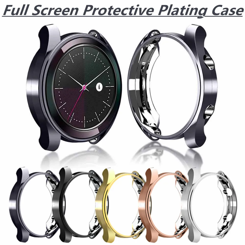 

Plating Shockproof Case for HUAWEI Watch GT 2 46MM 42MM Full Screen Protective Cover Soft TPU Flexible High Quality Bumper Shell