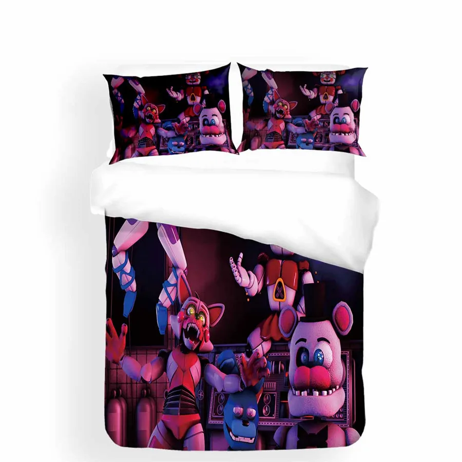 HELENGILI 3D комплект постельного белья Five Nights at Freddy's с принтом пододеяльник набор постельного белья с наволочкой набор домашнего текстиля# WYHG15